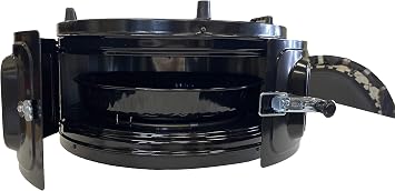 ITIMAT ELECTRICAL ROASTER/GRILL ROUND OVEN FOR CHICKEN ,PIZZAS, 1 Enamel Tray (Black)