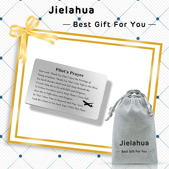 Pilot Gift Pilot's Prayer Wallet Card Pilot Gifts For Dad Men Women Future Pilot Present Bible Verse Wallet Insert Graduation Christmas Birthday Present