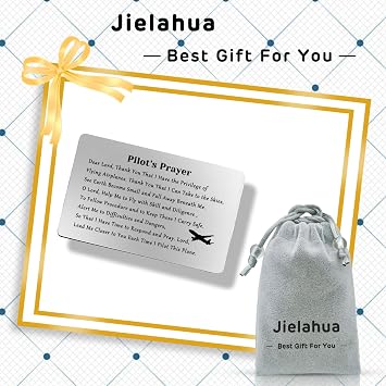 Pilot Gift Pilot's Prayer Wallet Card Pilot Gifts For Dad Men Women Future Pilot Present Bible Verse Wallet Insert Graduation Christmas Birthday Present