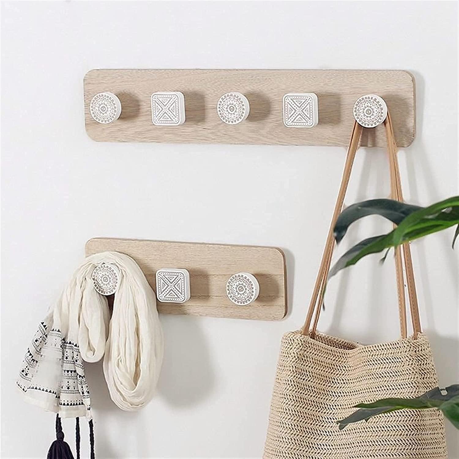 Coat Hooks Wall-Mounted for Wall Modern Sleek Coat Rack Wall Mounted Nordic Wooden Hanger Wall Hanging Hook Home Decoration Hanger Key Rack Hanger Key Hanger