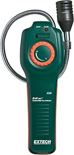 Extech EZ40 EzFlex Combustible Gas Detector - 16" Flexible Gooseneck, High Sensitivity Non-Contact Sensor, Audible & Visual Alarm at 10% LEL, Includes 3×C Batteries