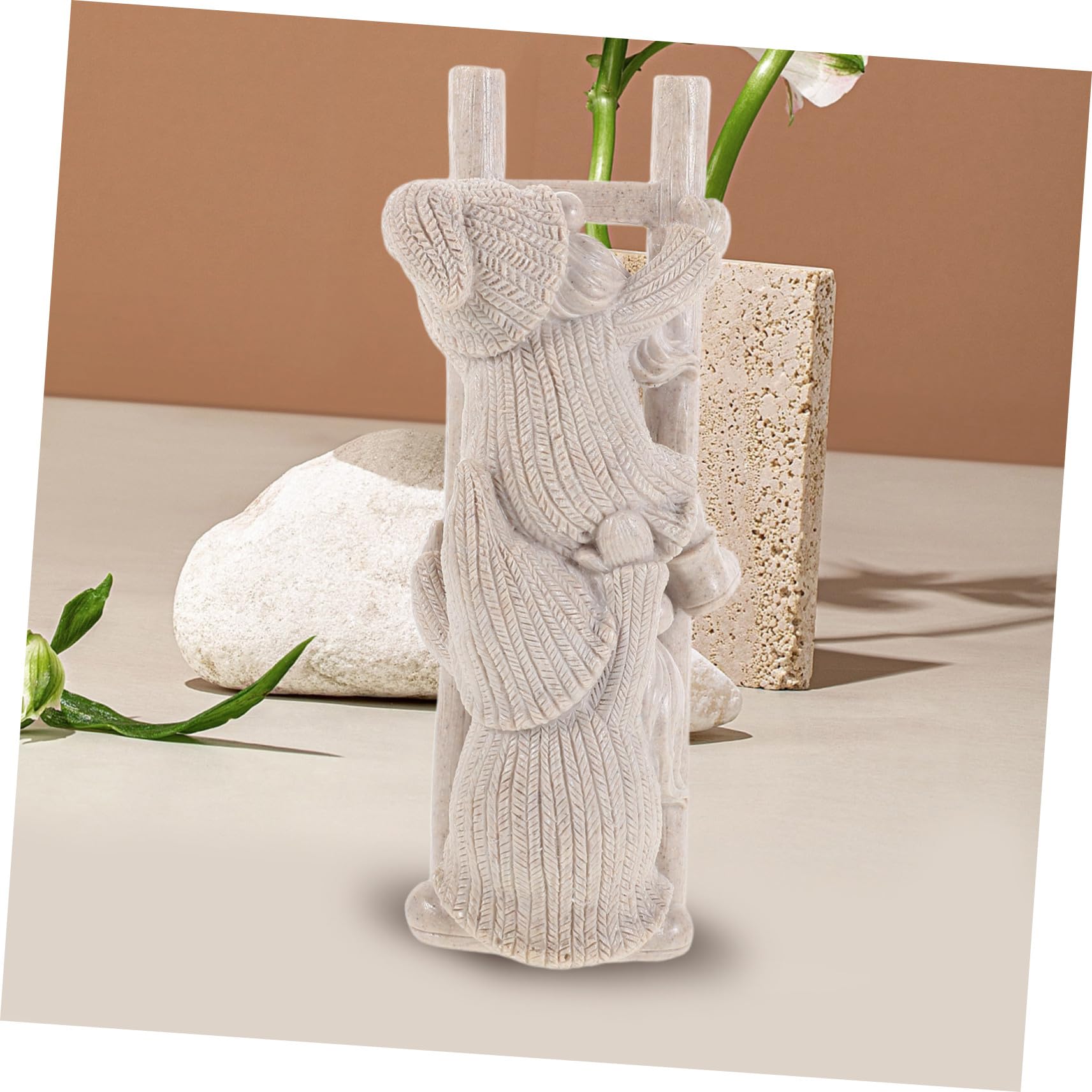 SOIMISS Sculpture Murale Homme Grimpant Figurine Résine Ornement De Poupée GNOME Statue De GNOME Grimpant pour Patio Statue Résine à Échelle De Jardin