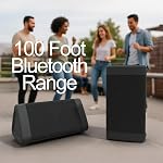 Cambridge SoundWorks OontZ Angle 3 Next Generation Ultra Portable Wireless Bluetooth Speaker : Louder Volume 10W+, More Bass, Water Resistant, Perfect Speaker for Golf, Beach, Shower & Home (Black)