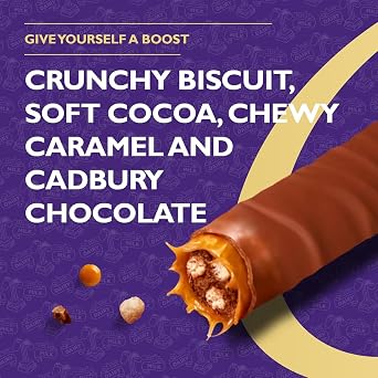 Cadbury Boost Duo Chocolate Bar, Milk Chocolate, 63 g (Pack of 32)