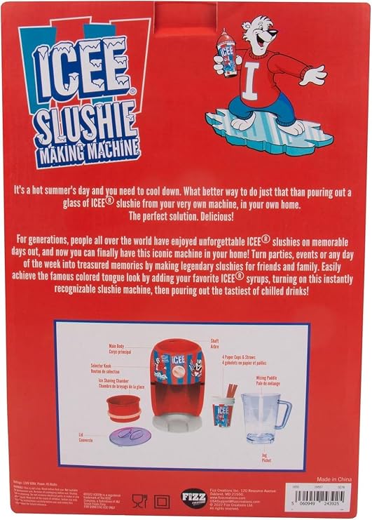 ICEE Snow Cone Machine Officially Licensed Ice Shaver & Slushie Maker, Frozen Drink Maker for Kids & Adults, Homemade Slushies, Party & Summer Treats, Countertop Appliance