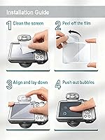 Vista 7 de Protector de pantalla para Insta360 GO Ultra [3 piezas], vidrio templado, dureza 9H, arañazos, antiburbujas, fácil instalación