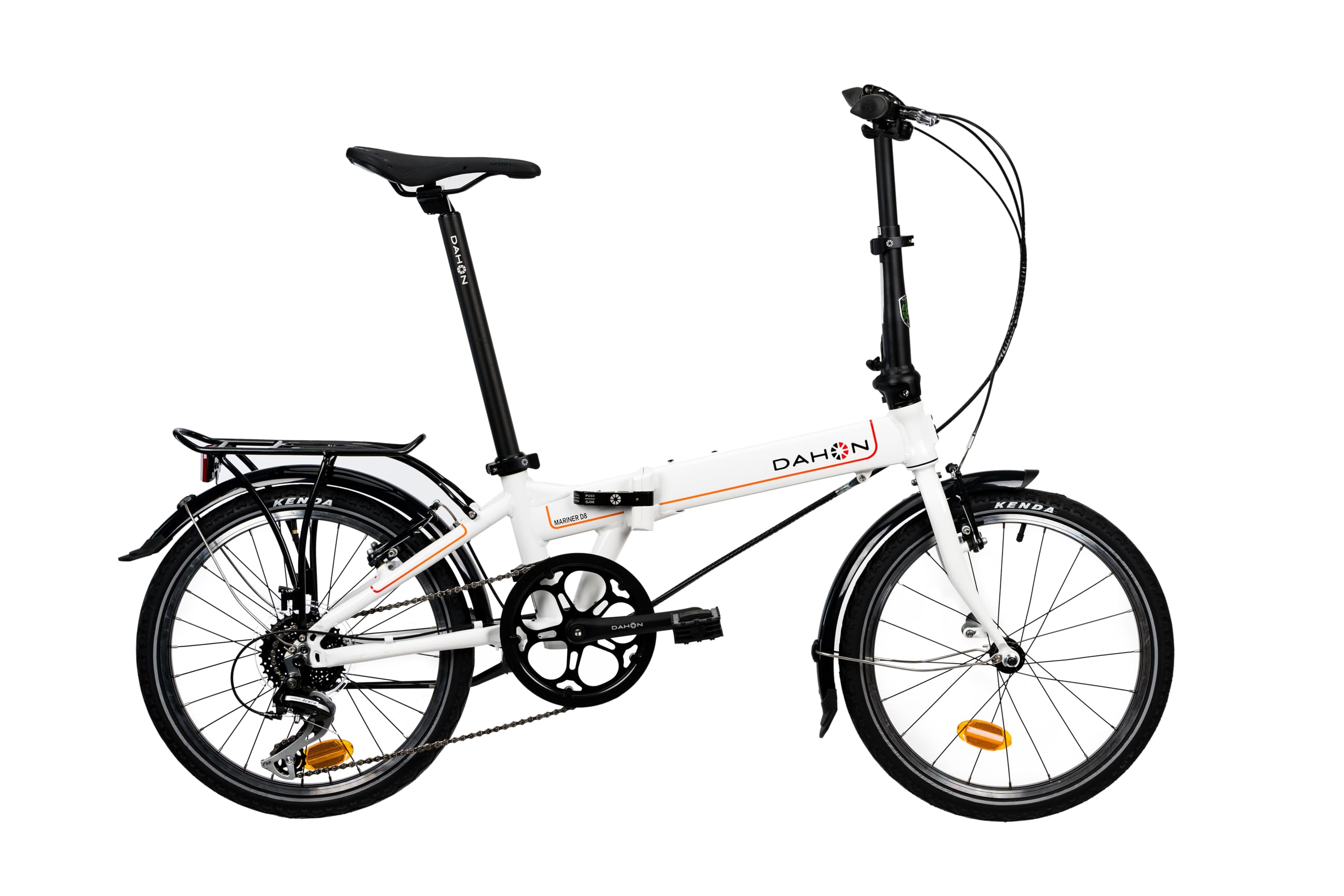 Dahon Mariner D8 Vélo Pliant 20" Cadre en Aluminium Léger 8 Vitesses Freins V pour Adultes de 145 cm à 195 cm