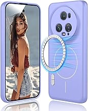Magnetic Case for Honor Magic 5 Pro 5G/Magic5 Pro 5G Case – Soft Liquid Silicone Case, Shockproof Protection Camera Case, Compatible with Magnetic Accessories, Purple