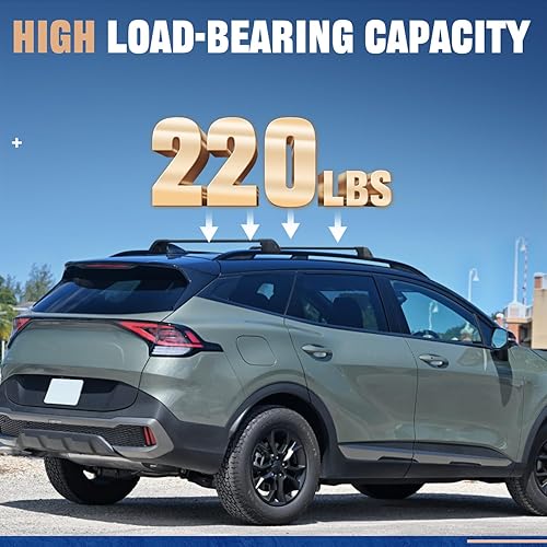 Miniatura 4 de Barra transversal con cerradura de 220 libras para KIA Sportage 2023 2024 2025 (solo para X-Line/X-Line Prestige/X-Pro/X-Pro Prestige) Accesorios