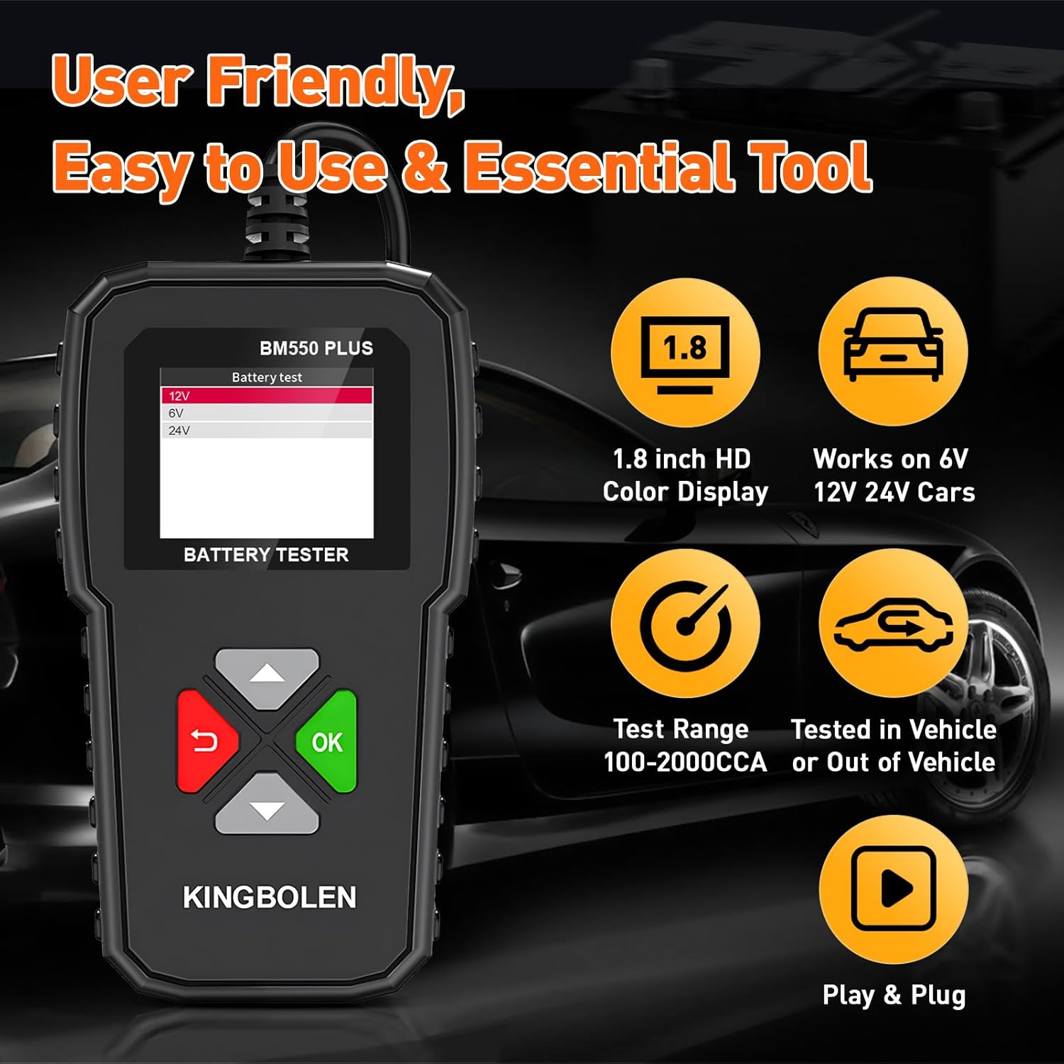 User-friendly interface of KINGBOLEN BM550 Plus