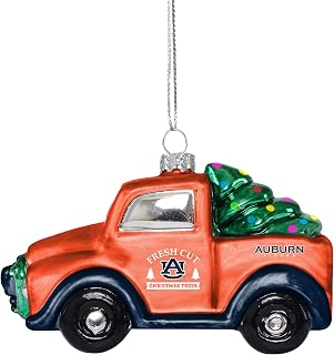 FOCO NCAA Unisex-Adult NCAA Team Logo Hanging Tree Holiday Blown Glass Truck Ornament