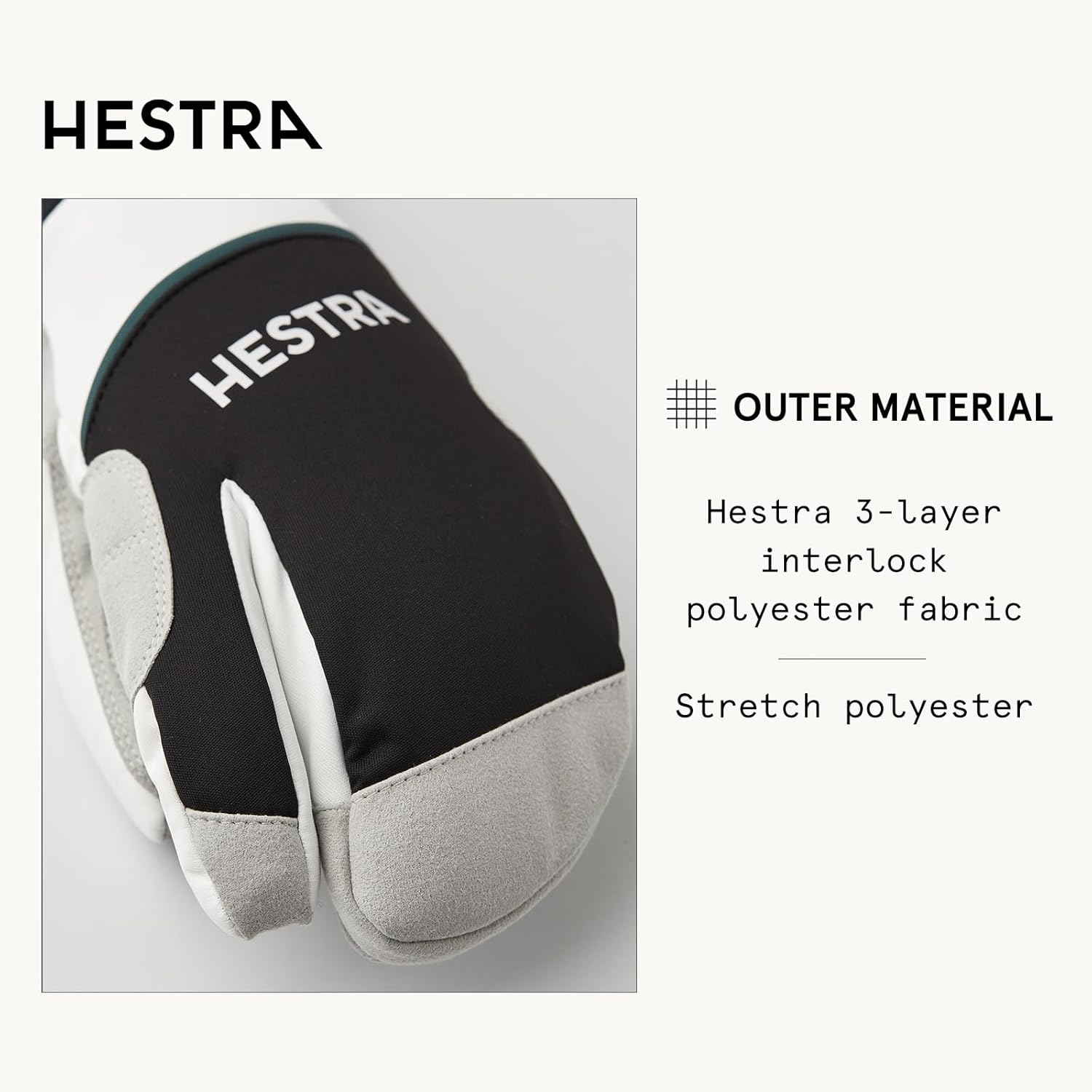 Hestra Comfort Tracker 3-Finger Glove, Cross-Country Windproof Insulated Ski Touring Glove - Image 3