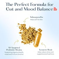 Vista 4 de LoveBug Probióticos completos para el estado de ánimo para mujeres, 50 mil millones de UFC, 10 cepas clínicamente estudiadas, probiótico