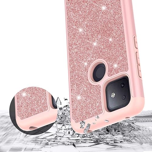 Miniatura 5 de Funda para T-Mobile Revvl 4 Plus T-Mobile Revvl 4+ Glitter Case con protector de pantalla Sparkle Bling Diamond Rubber Hard Case Bumper Girl Women