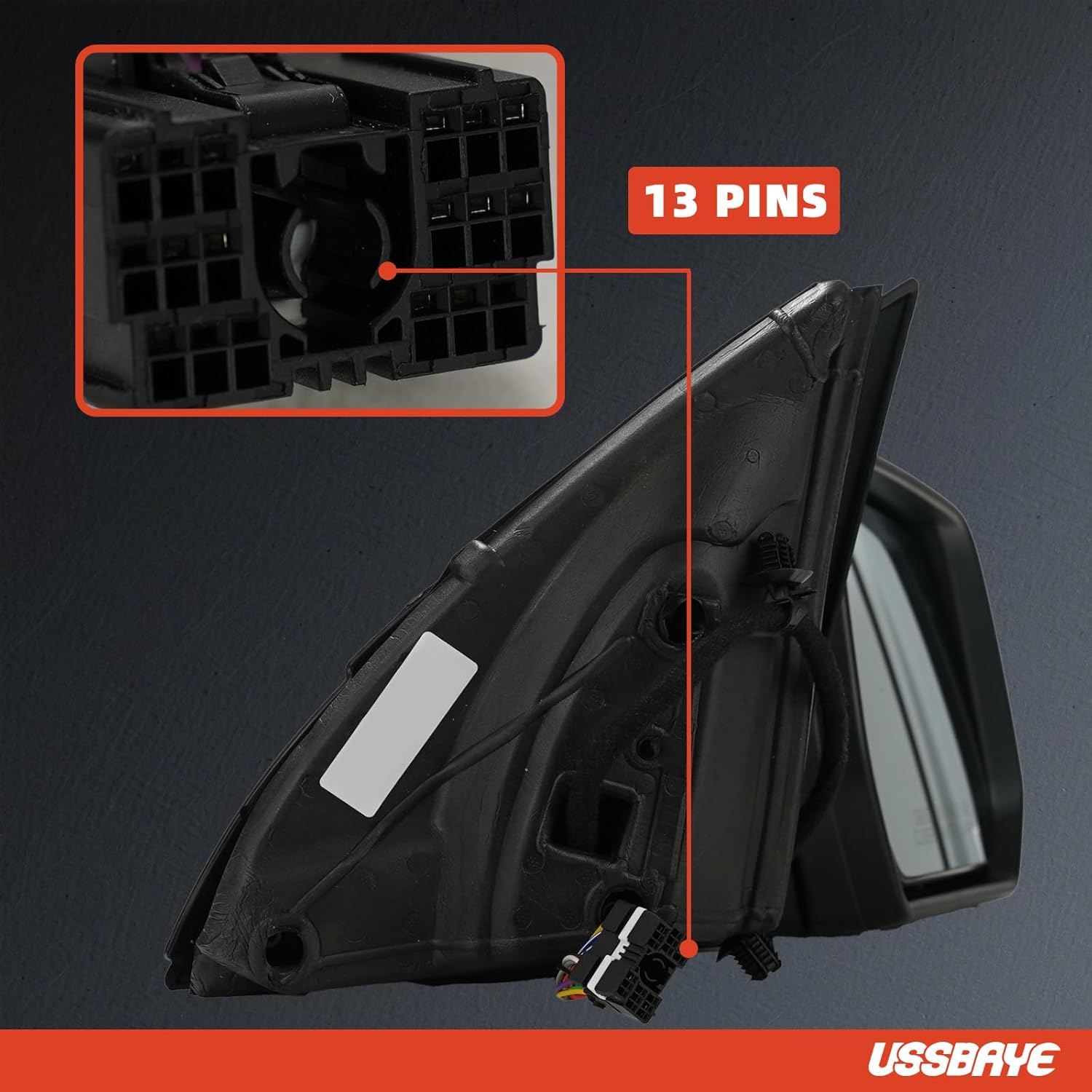 Side Mirror Compatible with 2020-2024 GMC Acadia SLT/AT4/Denali Right Passenger Side View Mirror Primed Cover - 13 Pins OE Replacement GM1321655 84579493,84443070