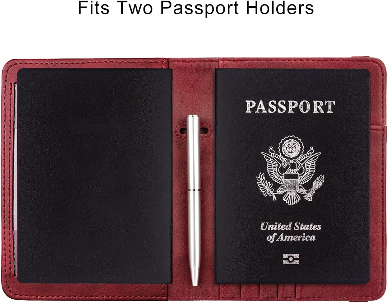  | WALNEW Passport and Vaccine Card Holder, RFID Blocking Passport Holder Cover Case with Vaccine Card Slot (Navy Blue) | Passport Covers