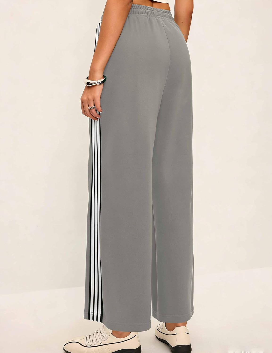 Lumister Women's High Waist Wide-Leg Track Pants with Pockets - Lightweight Quick-Dry Athletic Joggers for Comfort & Style
