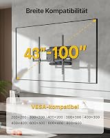 Suport de perete pentru televizor monTEK complet mobil, pentru televizoare de 43-100 inchi, înclinabil și rotativ, compatibilitate extinsă 3