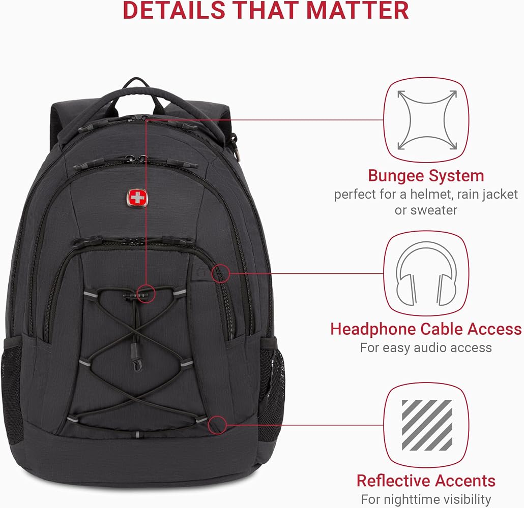 Amazon.com: SwissGear 1186 Special Edition 13 Laptop Backpack Grey Compact Tech Bag with Reflective Accents Multiple Organizer Pockets with Bungee Cords & D-ring Attachment Point : Electronics Amazon.com: SwissGear 1186 Special Edition 13 Laptop Backpack Grey Compact Tech Bag with Reflective Accents Multiple Organizer Pockets with Bungee Cords & D-ring Attachment Point : Electronics