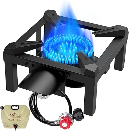 BESTFIRE Propane Burner, 100,000 BTUs High Pressure Single Propane Stove