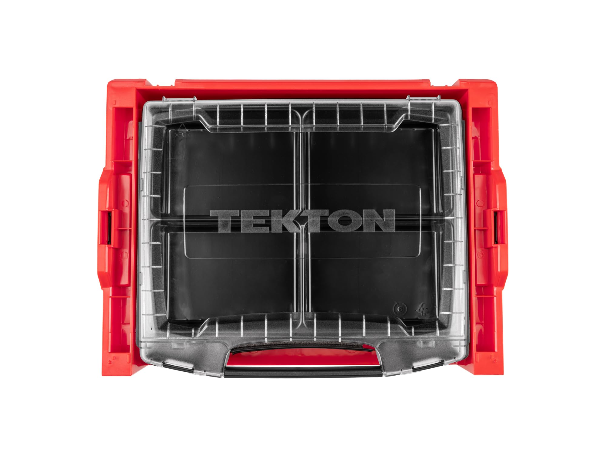 TEKTON Cajón con tapa (i-BOXX) con bandeja de piezas de 4 cavidades y estante apilable para cajones | OLB94001