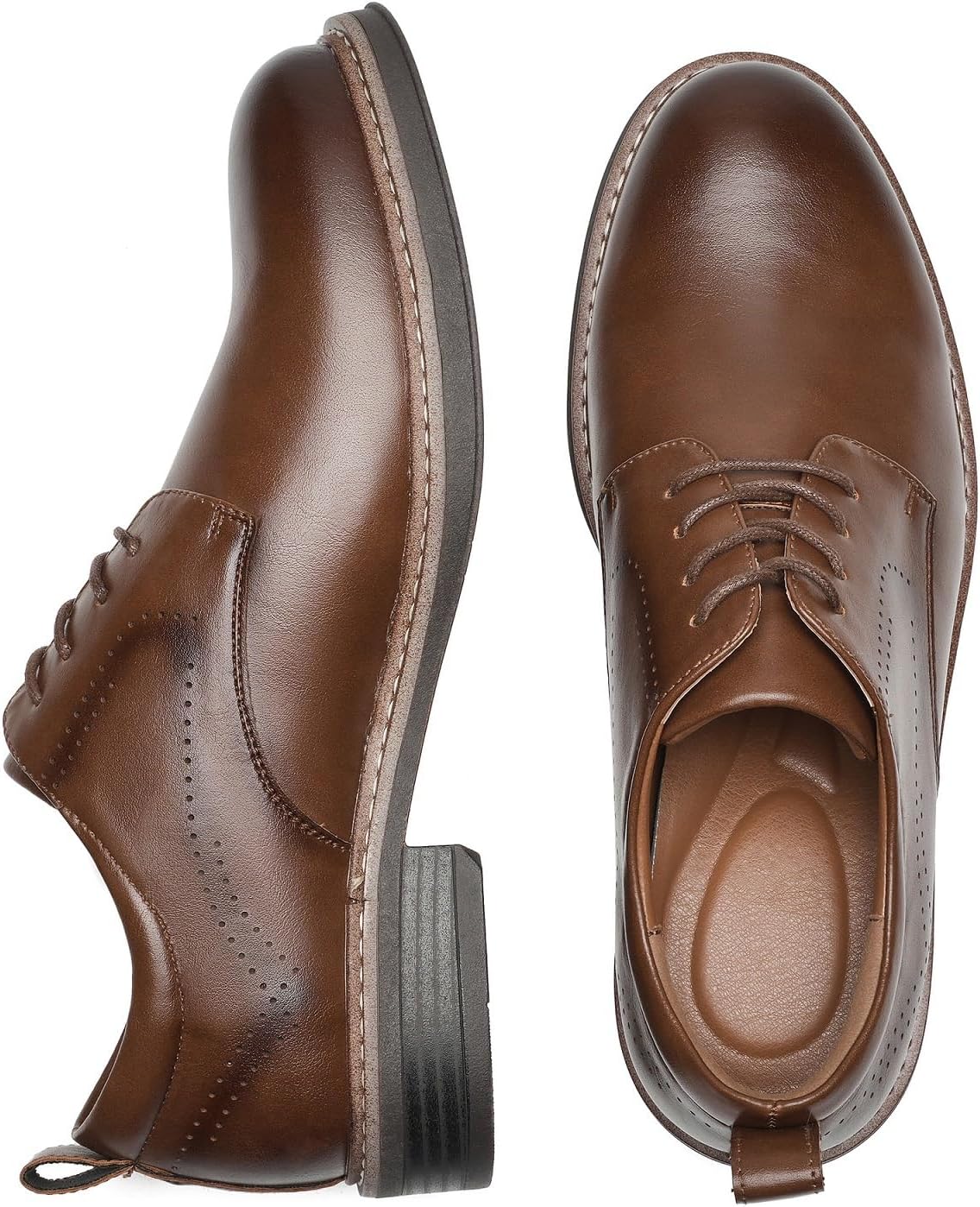 Men's Dress Shoes, Classic Plain Toe for Business Casual Wear