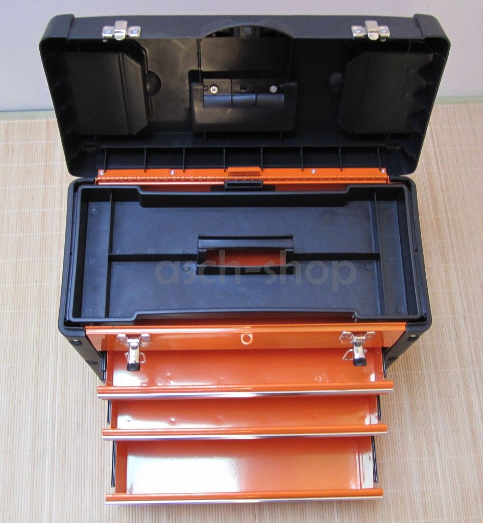 Boîte à outils METAL serie 3061 avec fonctions multiple d'AS-S, Farbe:Orange-3L