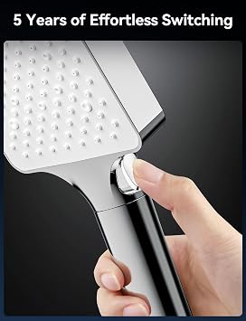 Magichome High Pressure Shower Head with 6 Spray Modes, Chrome Finish | Power Handheld Shower Head for Low Water Pressure, Easy Installation