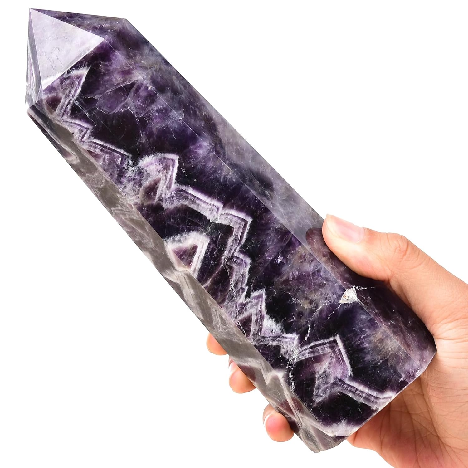 Large Labradorite Crystal Tower Natural Healing Crystal Point Wand Obelisk 6 Faceted Reiki Chakra Meditation Therapy Home Decor Gift 1.5-2 LBS - Image 10
