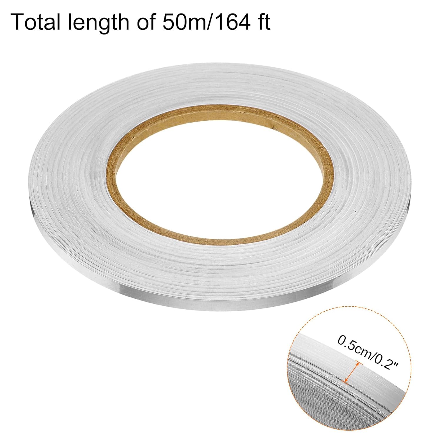 Floor Tiles Silver Foil Lines Metallic Mirror Tape 0.2" x164 Ft PVC Self Adhesive Decor Floor Wall Seam Sticker Waterproof Gap Sealing Tape for Kitchen Bathroom Cabinet