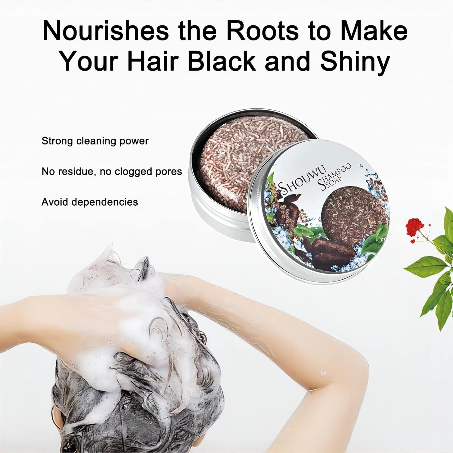 Buy Vingtank 2 Pcs Hira Darkening Shampoo Bar, Hira Shouwu Darkening