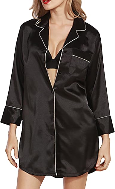 Night Shirt for Women Satin Nightshirt 