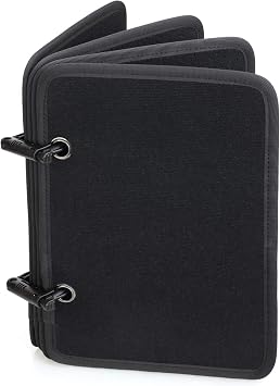 LIVANS Patch Booklet Organizer, Flip-Page Patch Book, Mini Display Patches Panel Board with Removable Ring Binders, for Morale Patches, Badges, and Collections