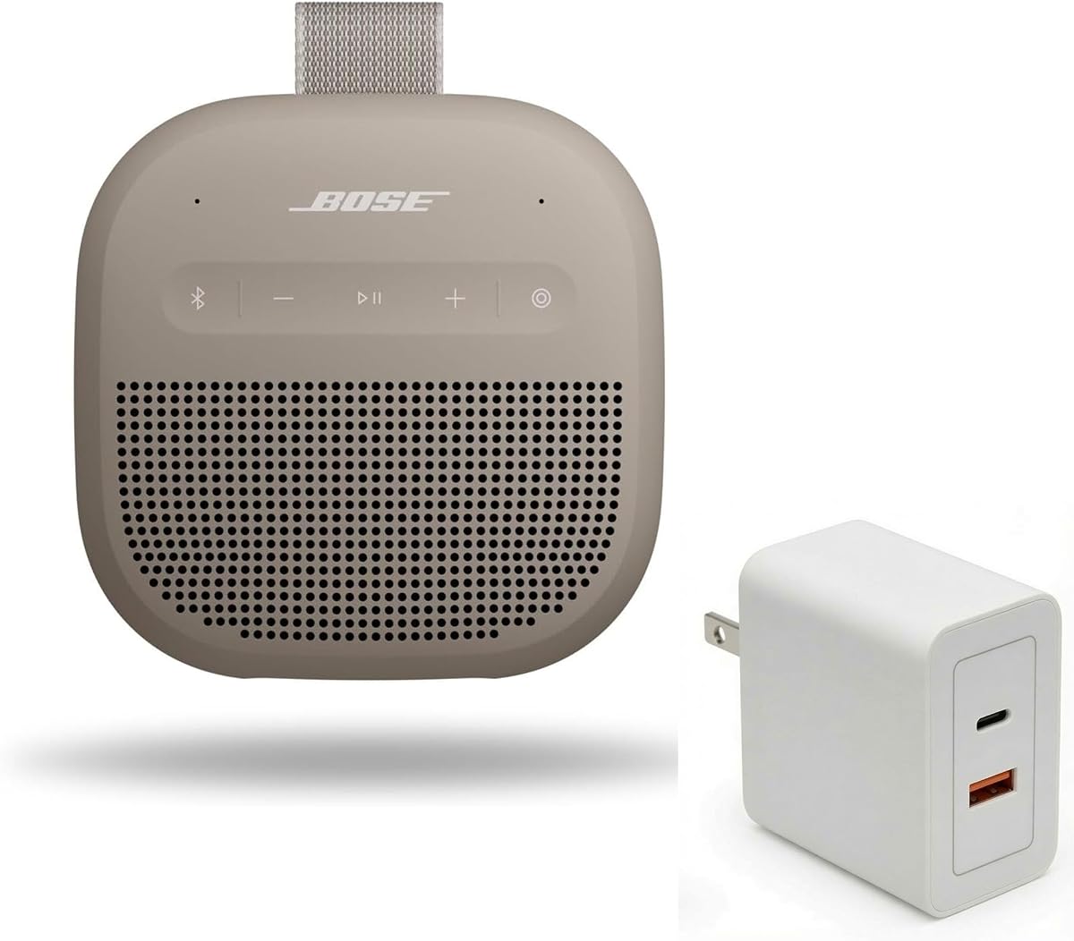 SoundLink Micro altavoz Bluetooth portátil (2.ª generación) con cargador rápido, altavoz inalámbrico para exteriores, hasta 12 horas de duración de la batería, resistente al agua y al polvo, (piedra arenisca)