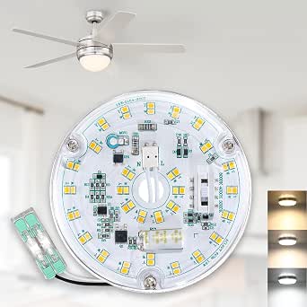 4 Inch Ceiling Fan LED Light Kit, 18W 2200LM, Dimmable, 3000K/4000K/5000K, CRI90, 120V