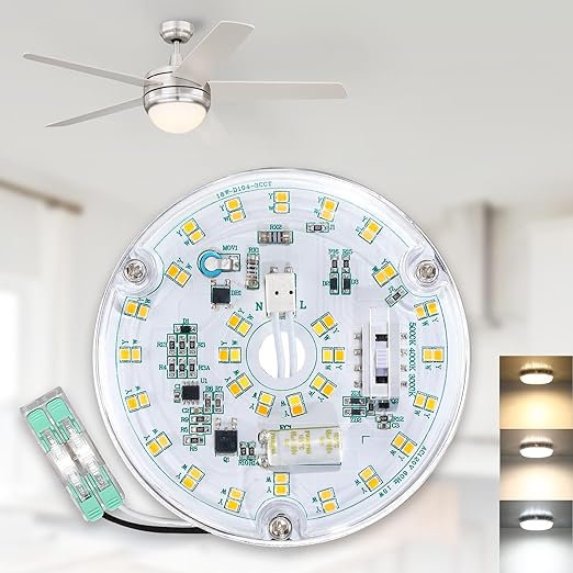 Caisens 4 Inch Ceiling Fan LED Light Replacement, 18W 2200LM 3000K ...