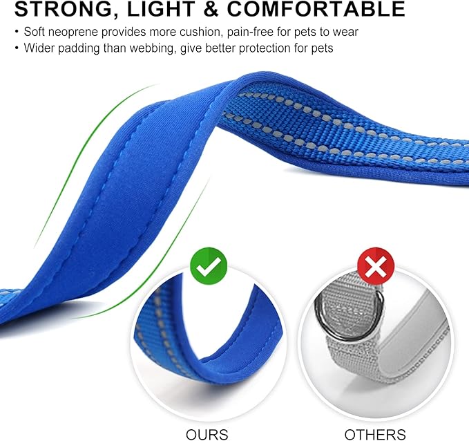 Collar Reflectante para Perro Pequeño, Ajustable, Azul Real miniatura 3