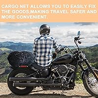 Vista 5 de 2-Pack Bungee Net Motorcycle Cargo Net, 12" x 12" Small Cargo Net Stretch to 24" with 6 Adjustable Hooks Bike Bungee Cord Net
