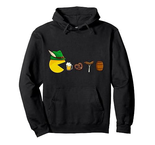 Oktoberfest Video Game Lederhosen Beer Pretzel Funny Prost Pullover Hoodie