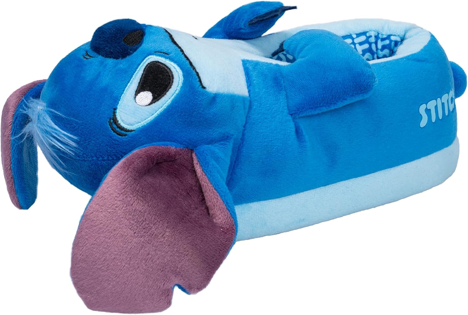 Disney Lilo & Stitch 3D Slippers For Youth Girls and Boys - Plush House Shoes Cozy Fuzzy Indoor Scuff Slip On Character Kids Slippers