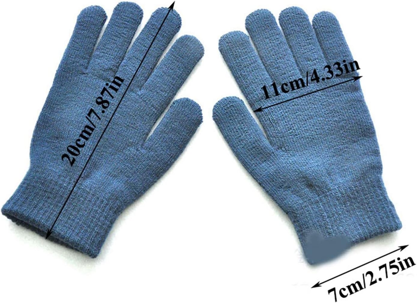 ニットウール手袋 冬 無地 フルフィンガーグローブ 暖かい手 レディース手袋 厚手手袋