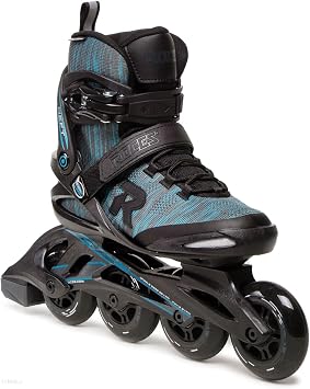 ROCES Men's Weft Thread Lightweight Breathable Adjustable Fitness Ecology Outdoor 4 Wheel Inline Racing Skates with Easy Entry System & & Secure Closure, Supplied with Brake