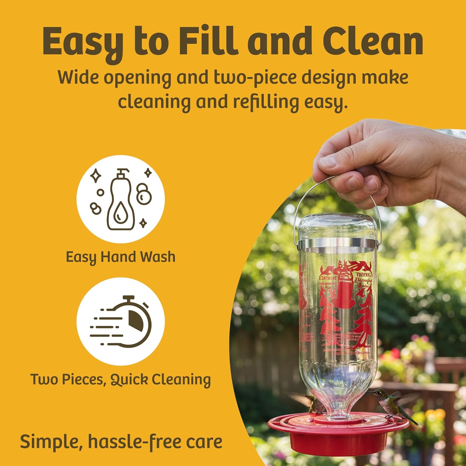 Birds Choice Best-1 32oz. Hummingbird Feeder, Clear (BEST32OZ)