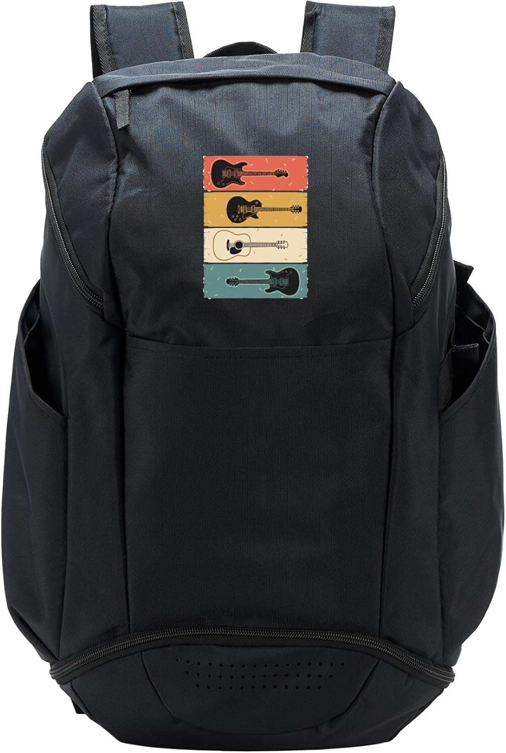 Retro Guitar Stack Acoustic Electric Music Lover Kids Rock Sport Backpack