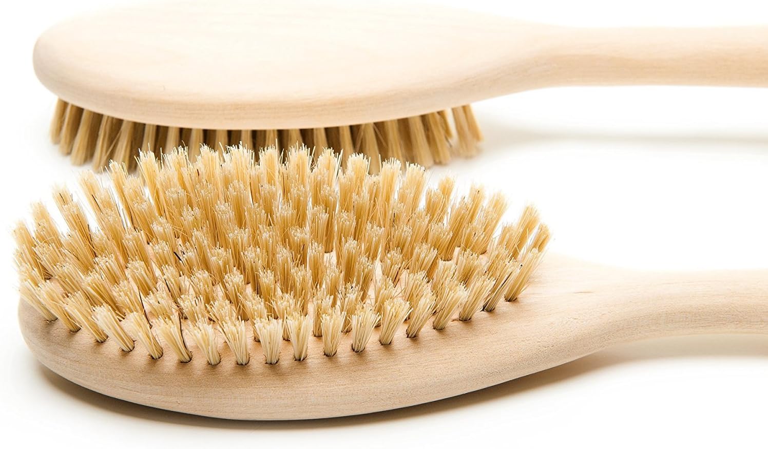 Dry Brushing Body Brush Long Handle. Excellent Body Exfoliating Brush to Dry Brush, Reduce Cellulite and Exfoliate for Silky Smooth Skin. Beautiful Wood and Boar Bristle Brush Made in Russia.
