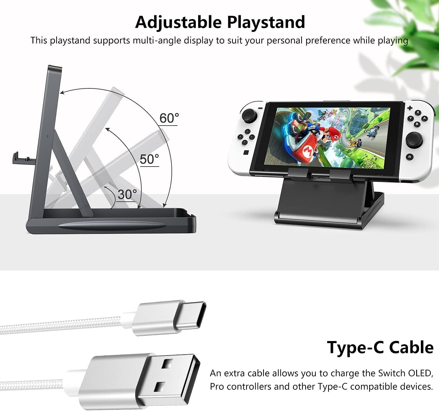 Switch OLED Accessories Bundle, 18 in 1 Accessories Kit Includes Switch Carrying Case, Protective Case Cover for Console & J-Con, Screen Protector, Adjustable Stand, Switch Game Case and More