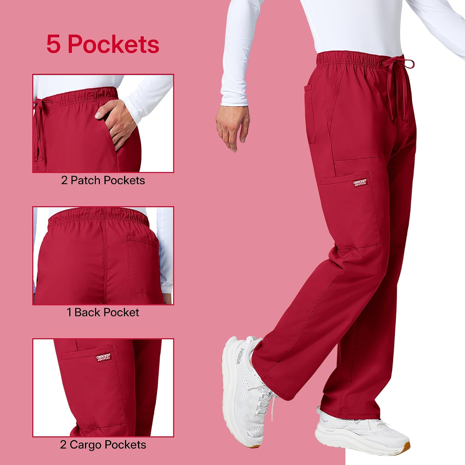 Cherokee WW Professionals Scrubs for Men Tapered Leg Cargo Scrub Pants