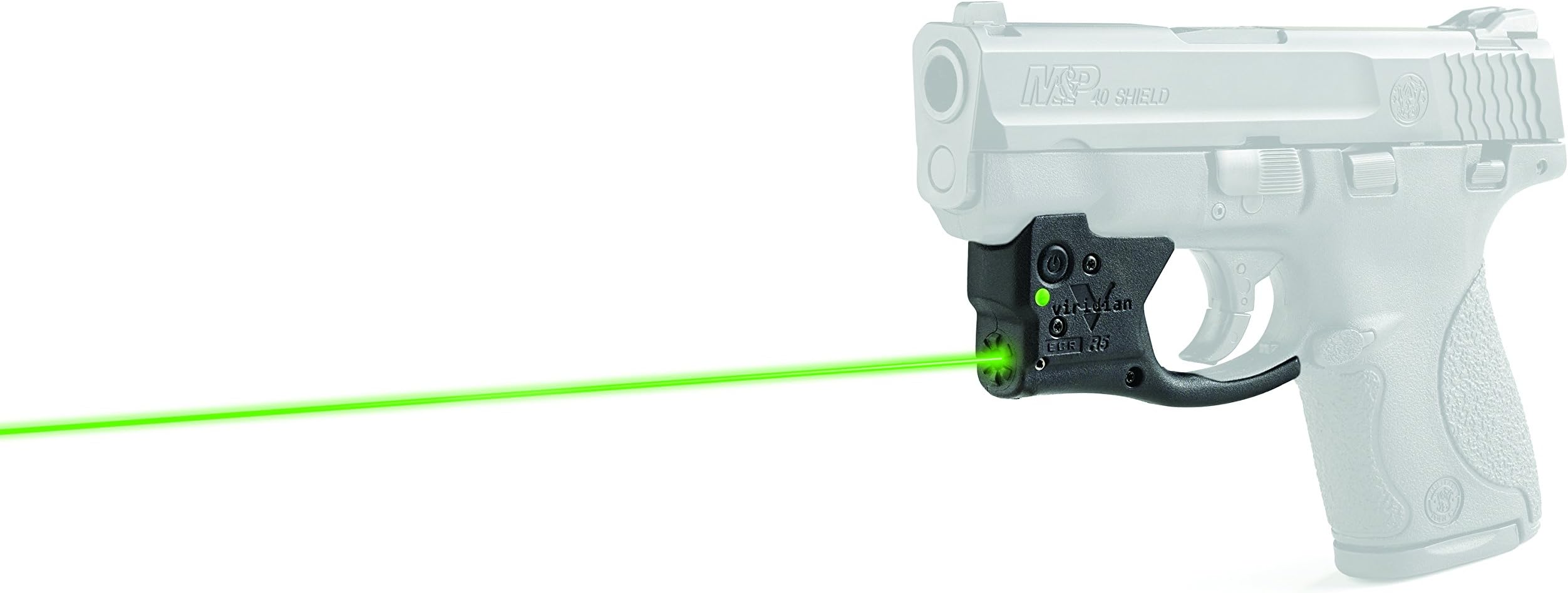 VIRIDIAN WEAPON TECHNOLOGIES 920-0005 Reactor 5 Gen II Green Laser, Smith & Wesson M&P Shield with ECR Instant On IWB Holster, Black