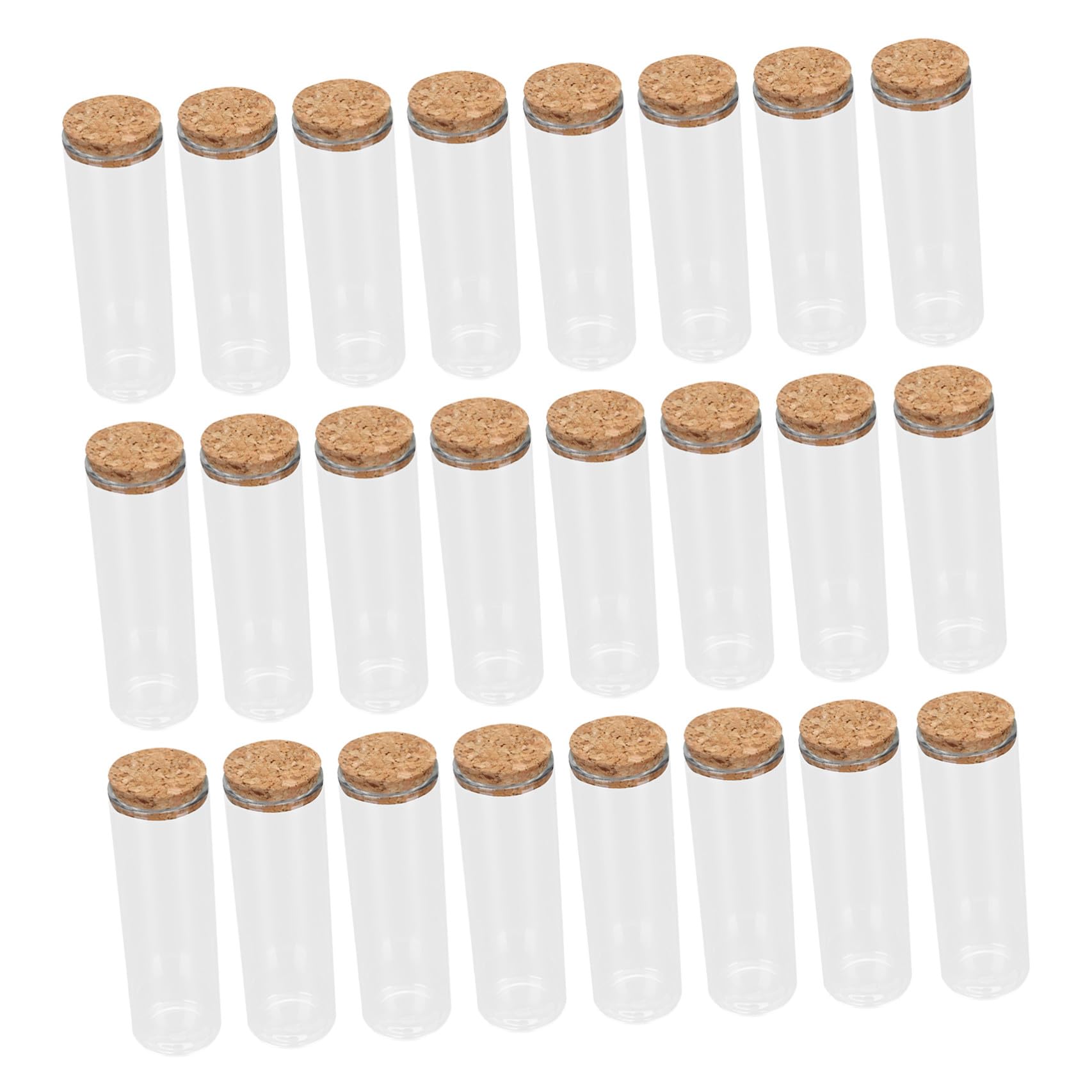 BESPORTBLE 40 Reagenzgläser aus Borosilikatglas 30 ml mit Korkverschluss Flacher Boden Transparente Kleine Glasfläschchen für Selbstgemacht Hochzeitsdeko und Gastgeschenke