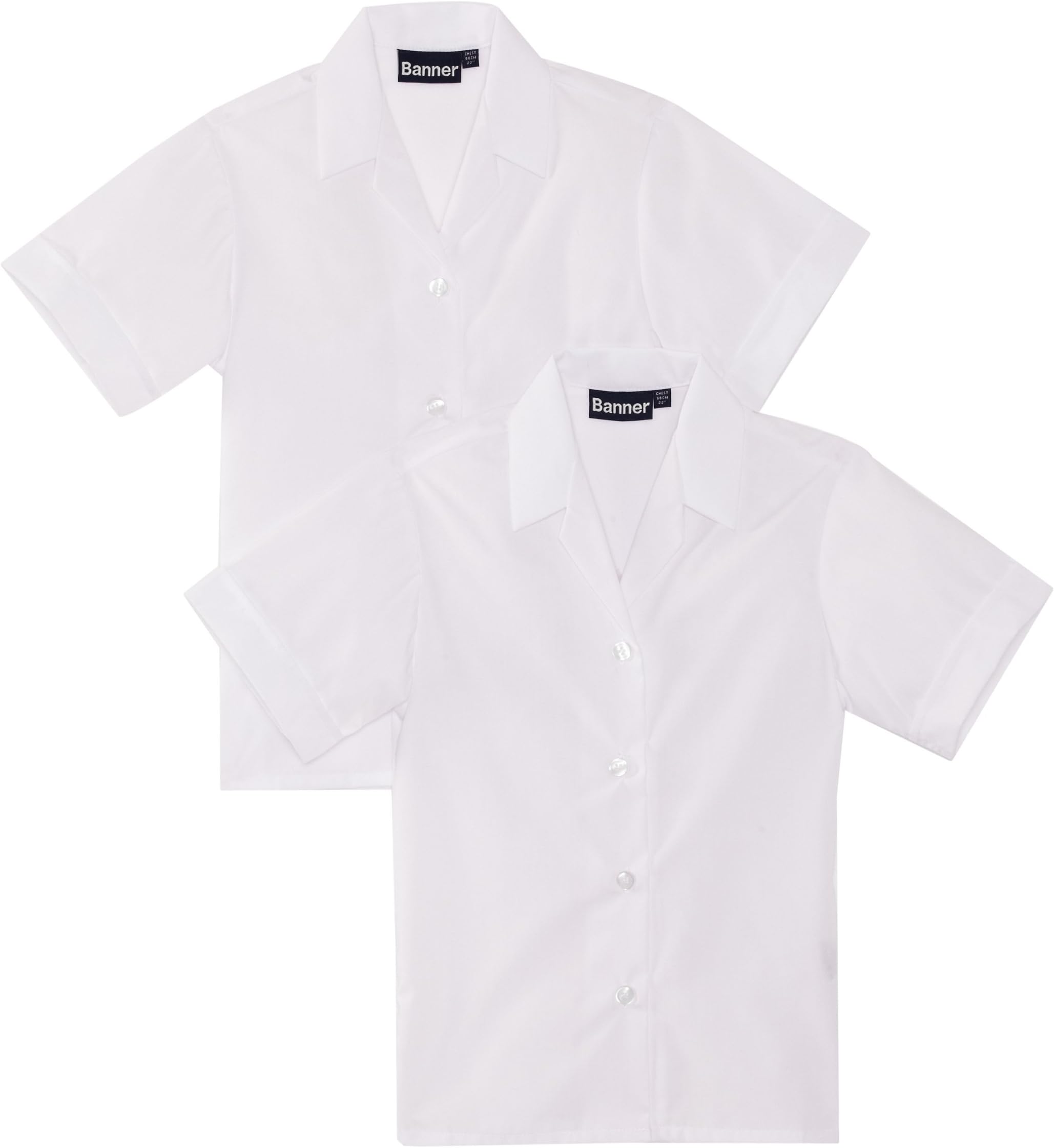 Girl's Revere Twin Pack Short Sleeve School Blouse